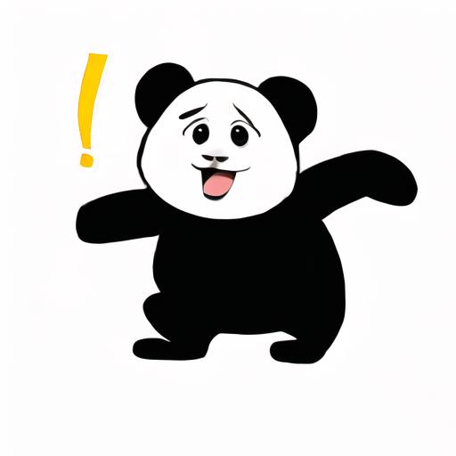 02787-2487655664-panda,  white background，Shocked, with an exclamation point，_lora_panda_emoji1.5v1_1_.png